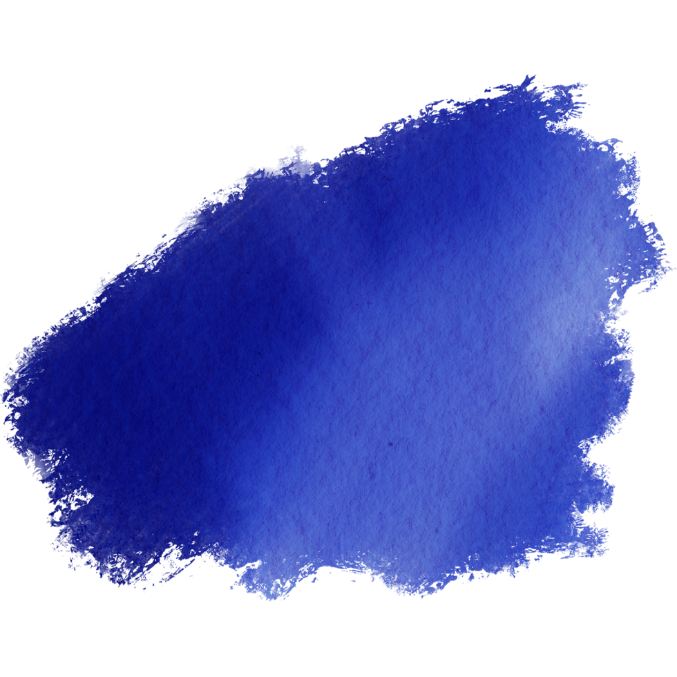 Faded blue brush stroke with a grunge inspired texture and soft watercolor tones png