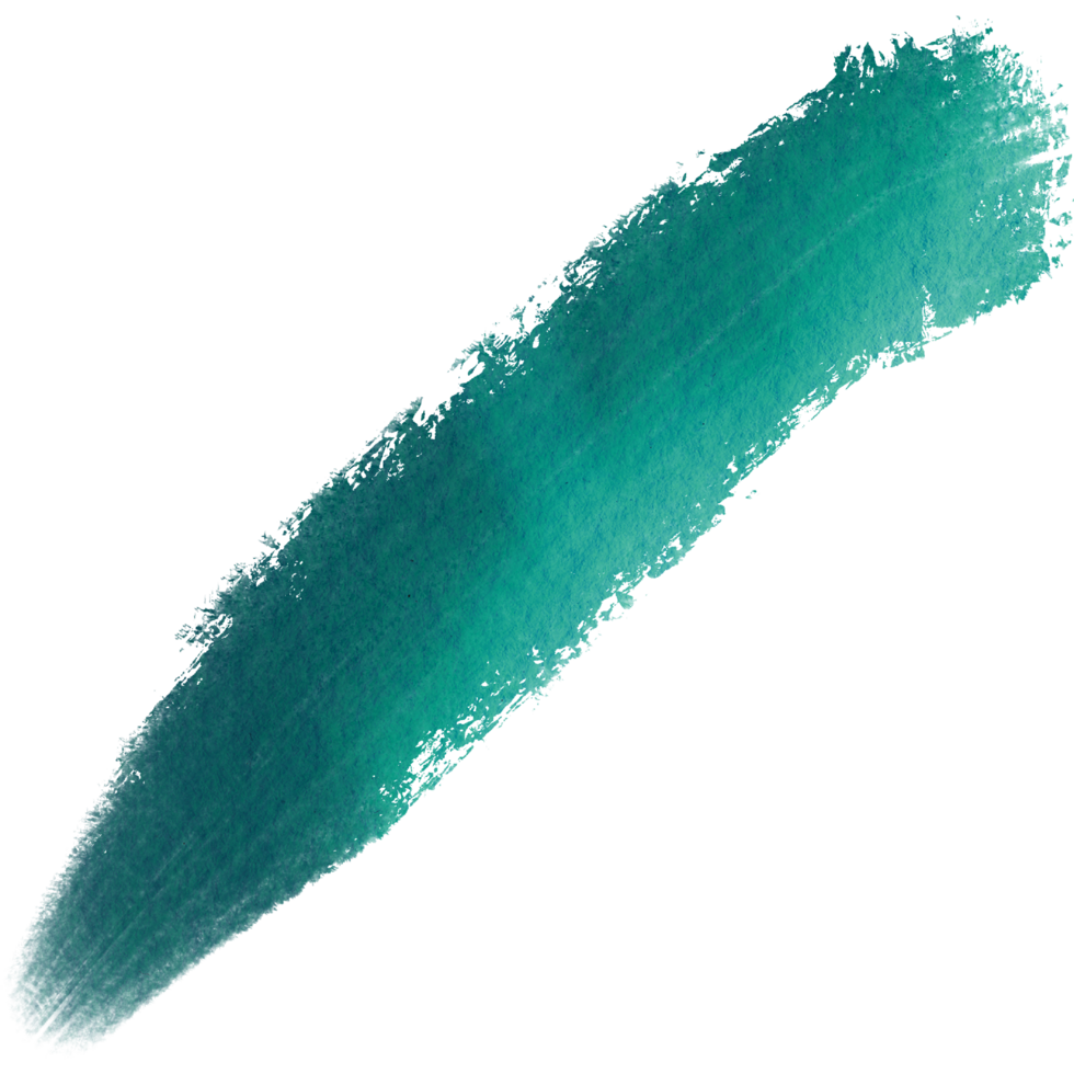 A soft Cyan brush stroke with raw rough grunge edges and watercolor hues png