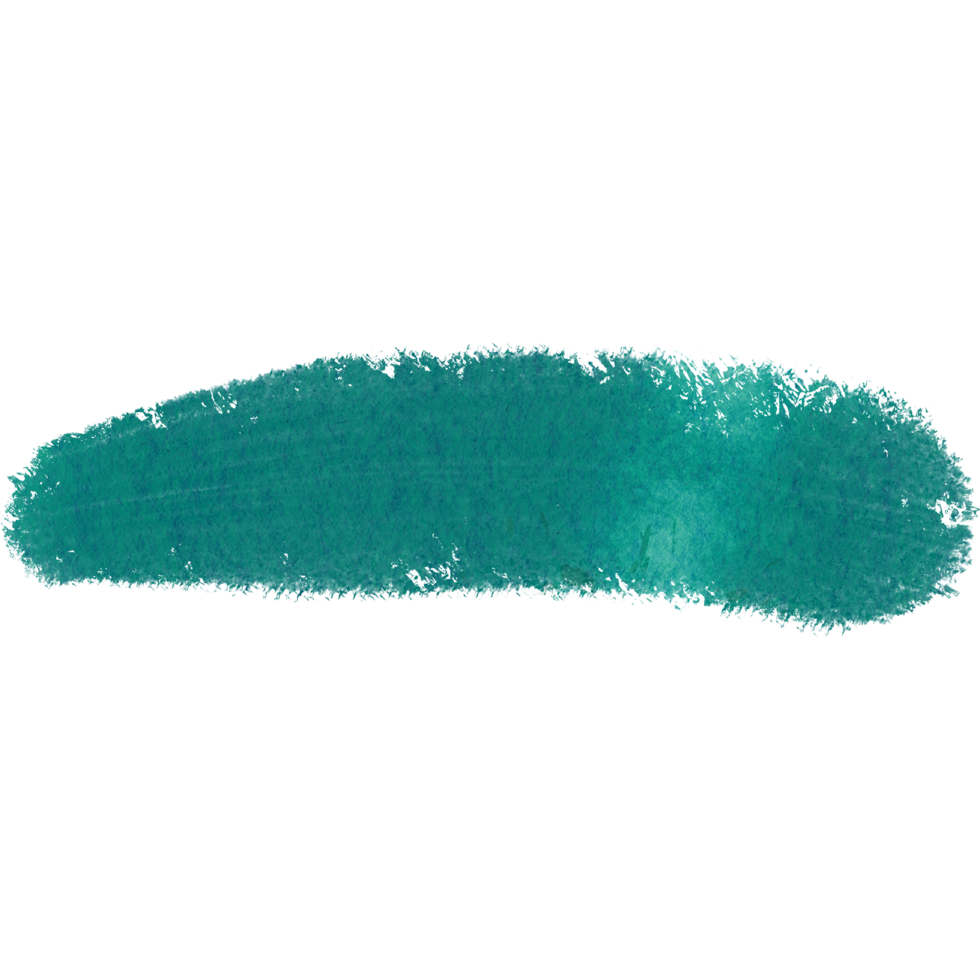 A soft Cyan brush stroke with faded grunge textures and a flowing watercolor finish png