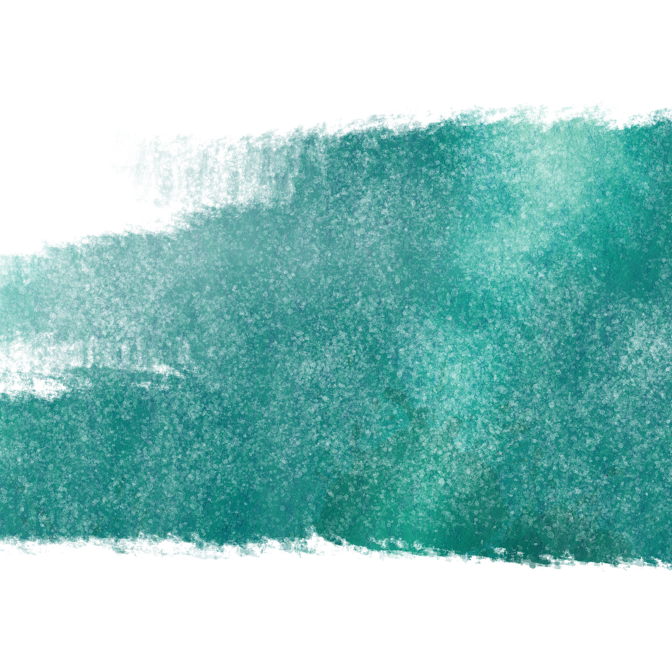 A bold Cyan brush stroke with rugged grunge textures and a flowing watercolor wash png