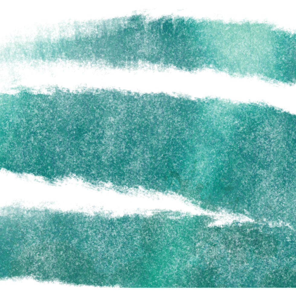 A rugged Cyan brush stroke with faded edges and a soft watercolor effect png