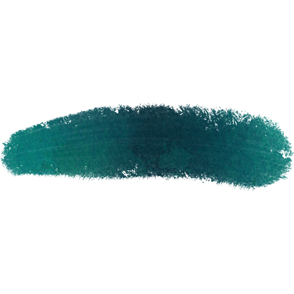 A rugged Cyan watercolor stroke with raw edges and a soft finish png