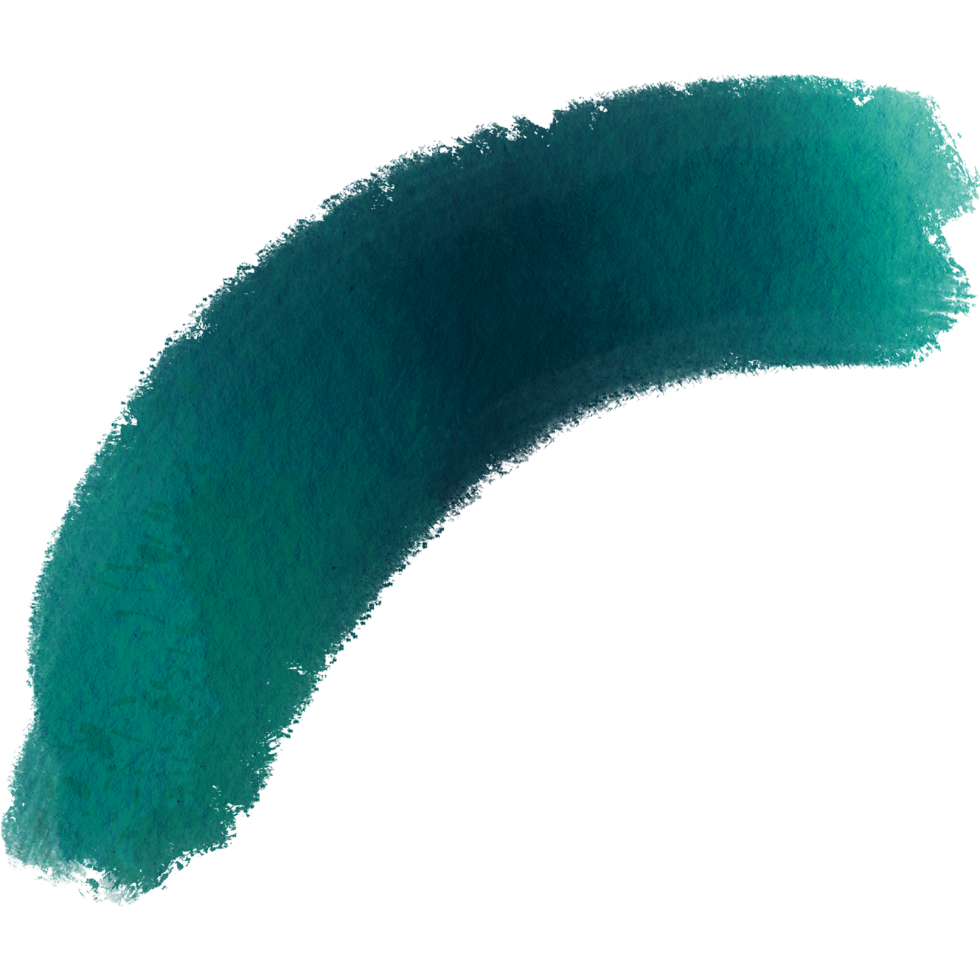 A bold Cyan brush stroke with raw grunge textures and a soft finish png