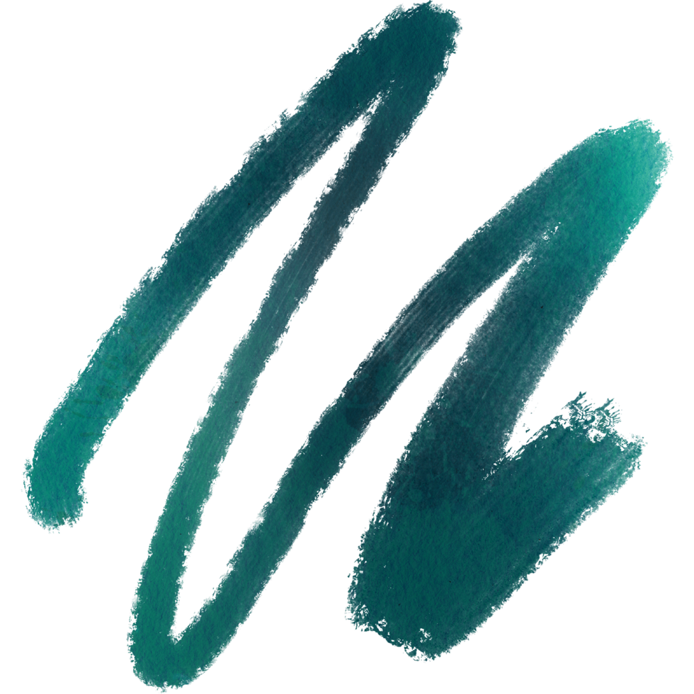 A textured Cyan brush stroke with rugged grunge textures and a smooth watercolor finish png