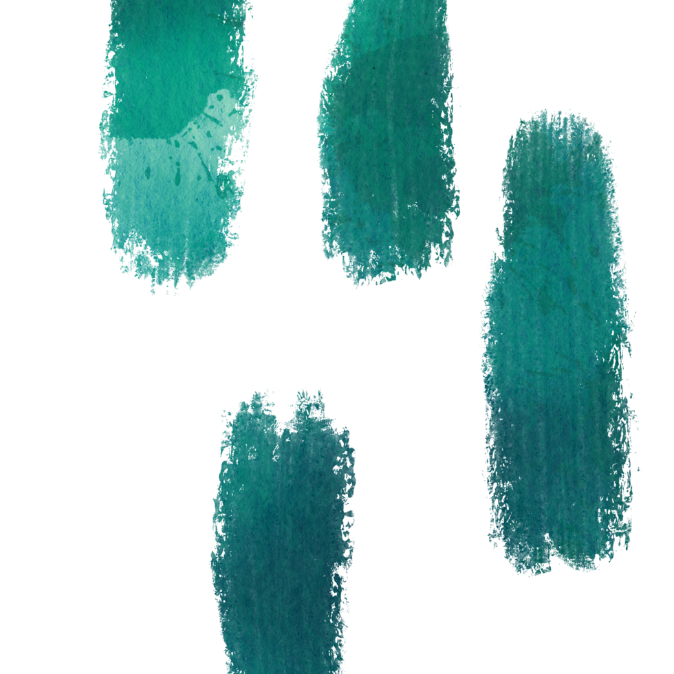 A soft Cyan brush stroke with subtle grunge textures and smooth blending png