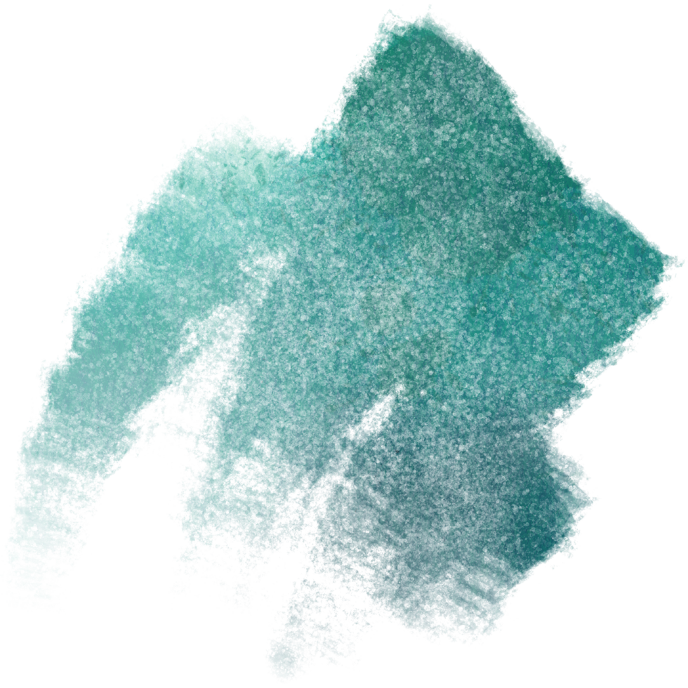 Faded Cyan brush stroke with grunge textures and a smooth watercolor finish png