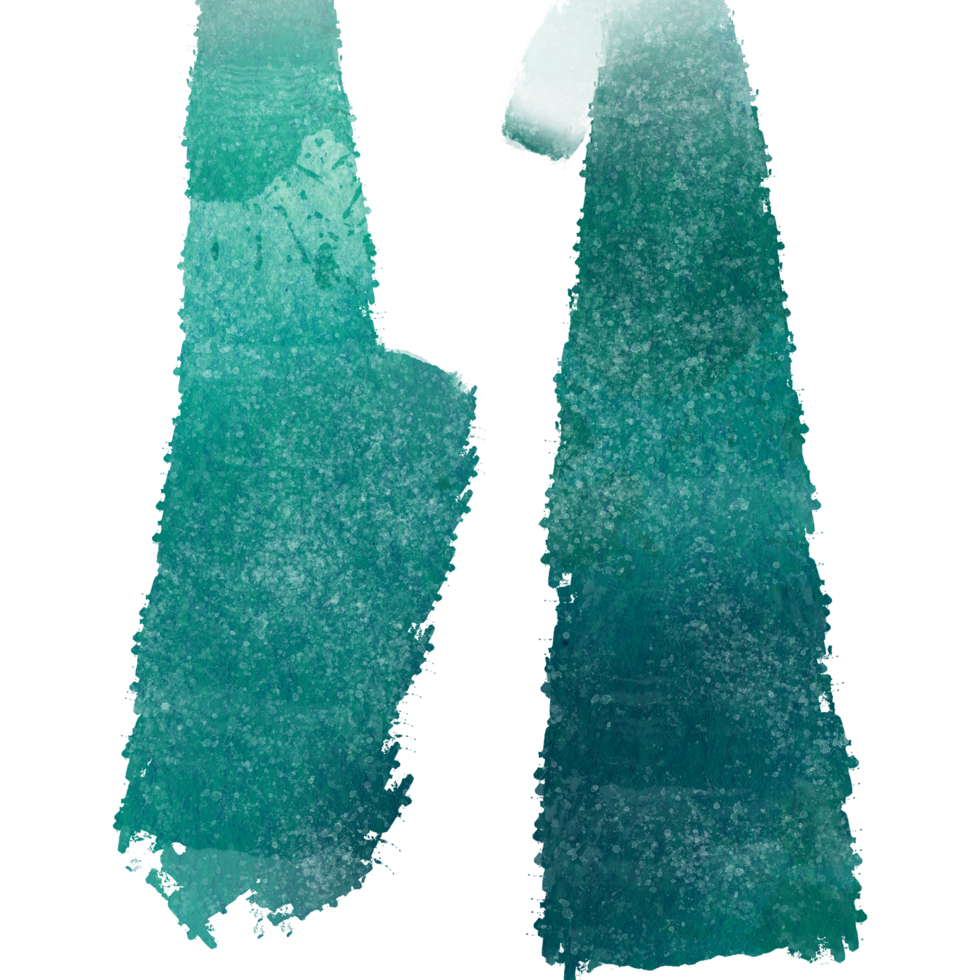 Faded Cyan brush stroke with a rough texture and smooth subtle blending png