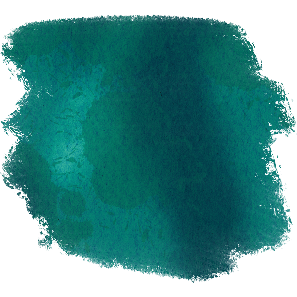 Smooth Cyan brush stroke with rugged grunge textures and soft blending png
