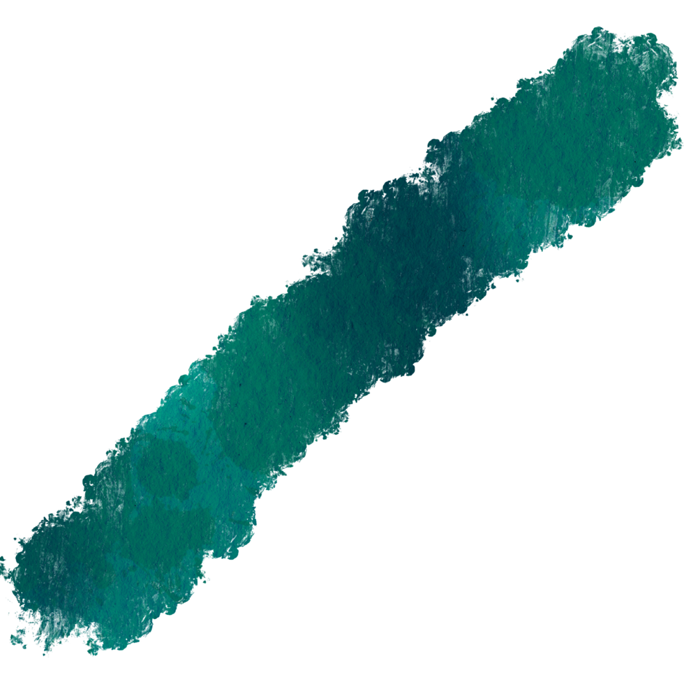 A smooth Cyan brush stroke with rugged grunge textures and soft blending png