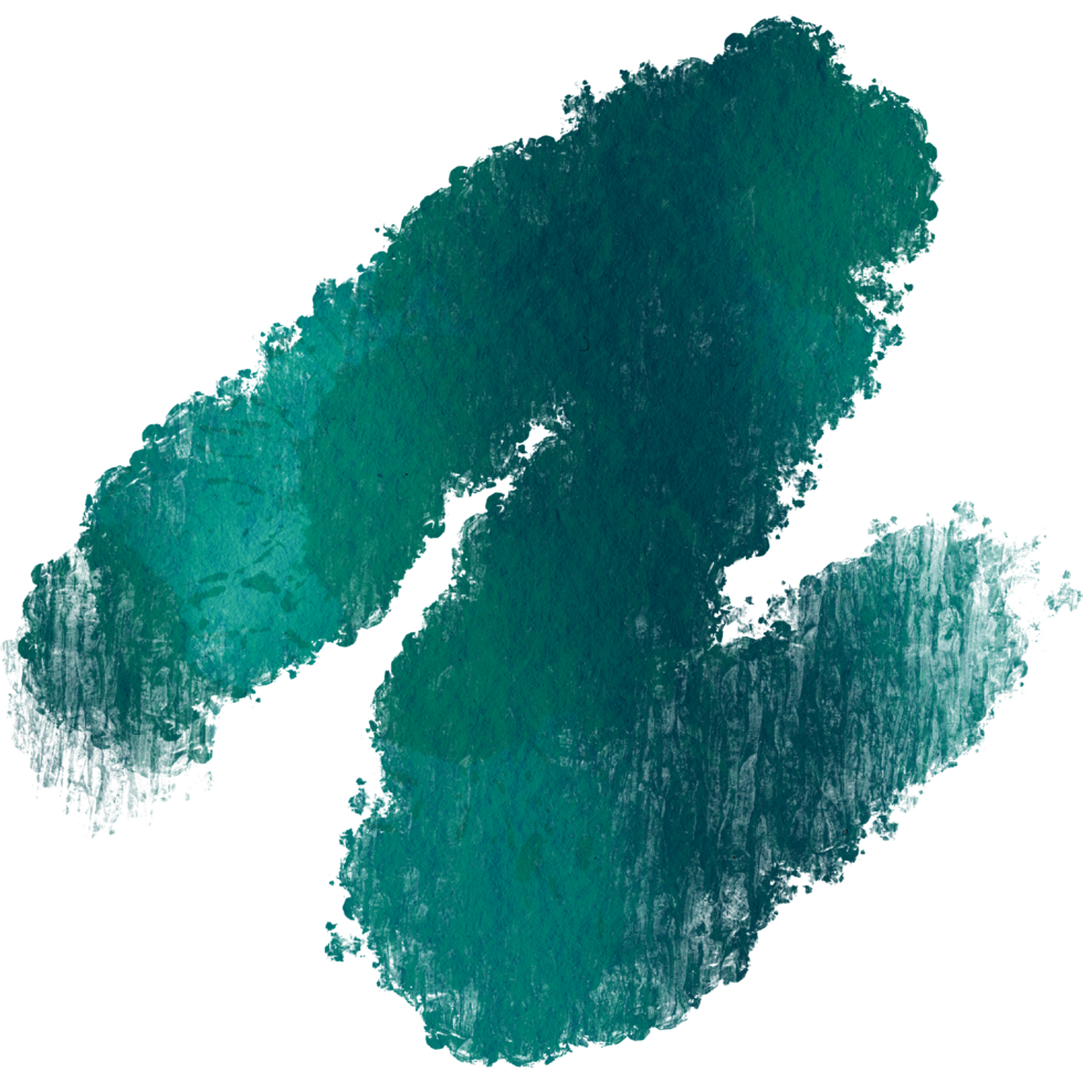 A rugged Cyan stroke with soft blending and grunge edges png