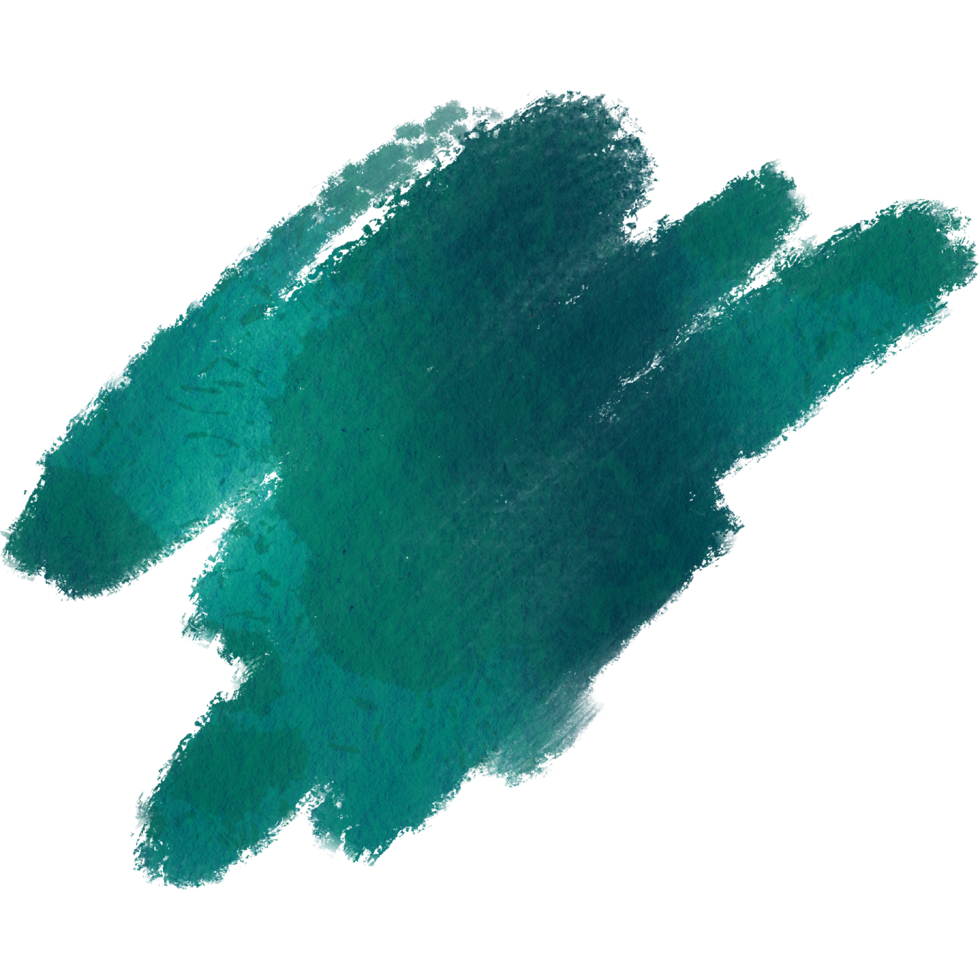 A soft Cyan brush stroke with rugged textures and smooth blending png