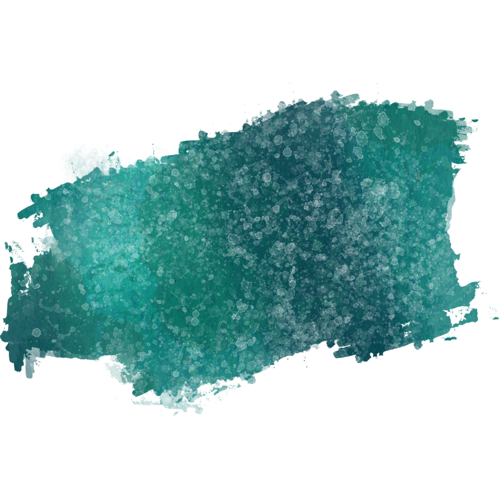 A rugged Cyan stroke blending smoothly into soft watercolor textures png