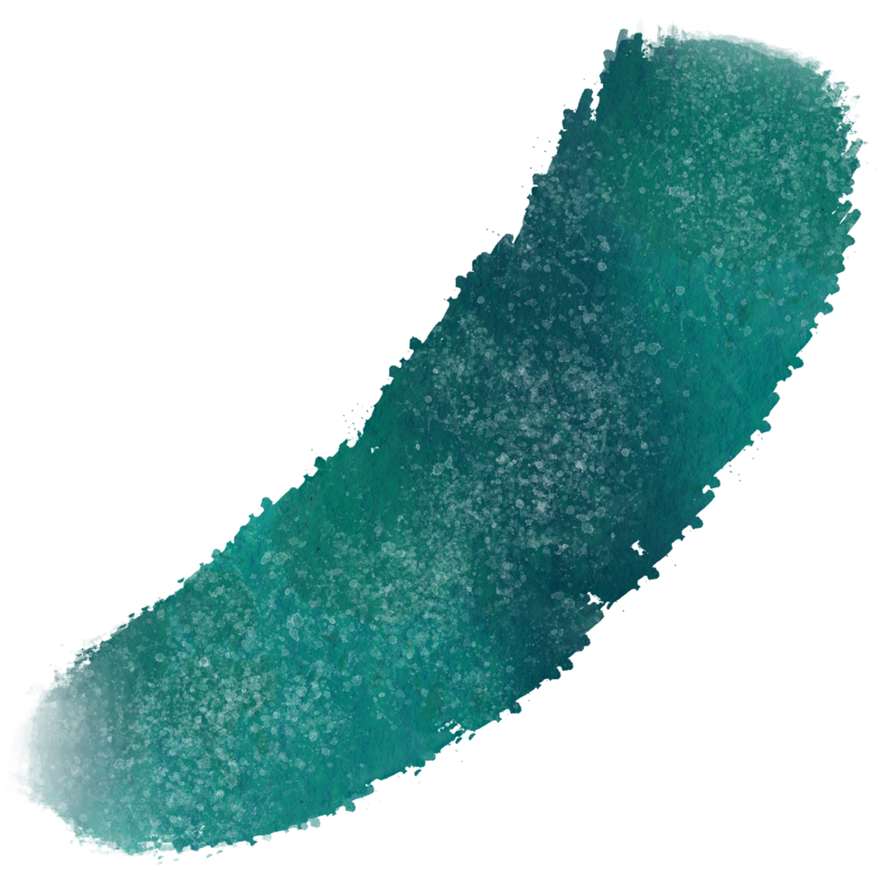 Cyan brush stroke with rough edges and smooth blending png