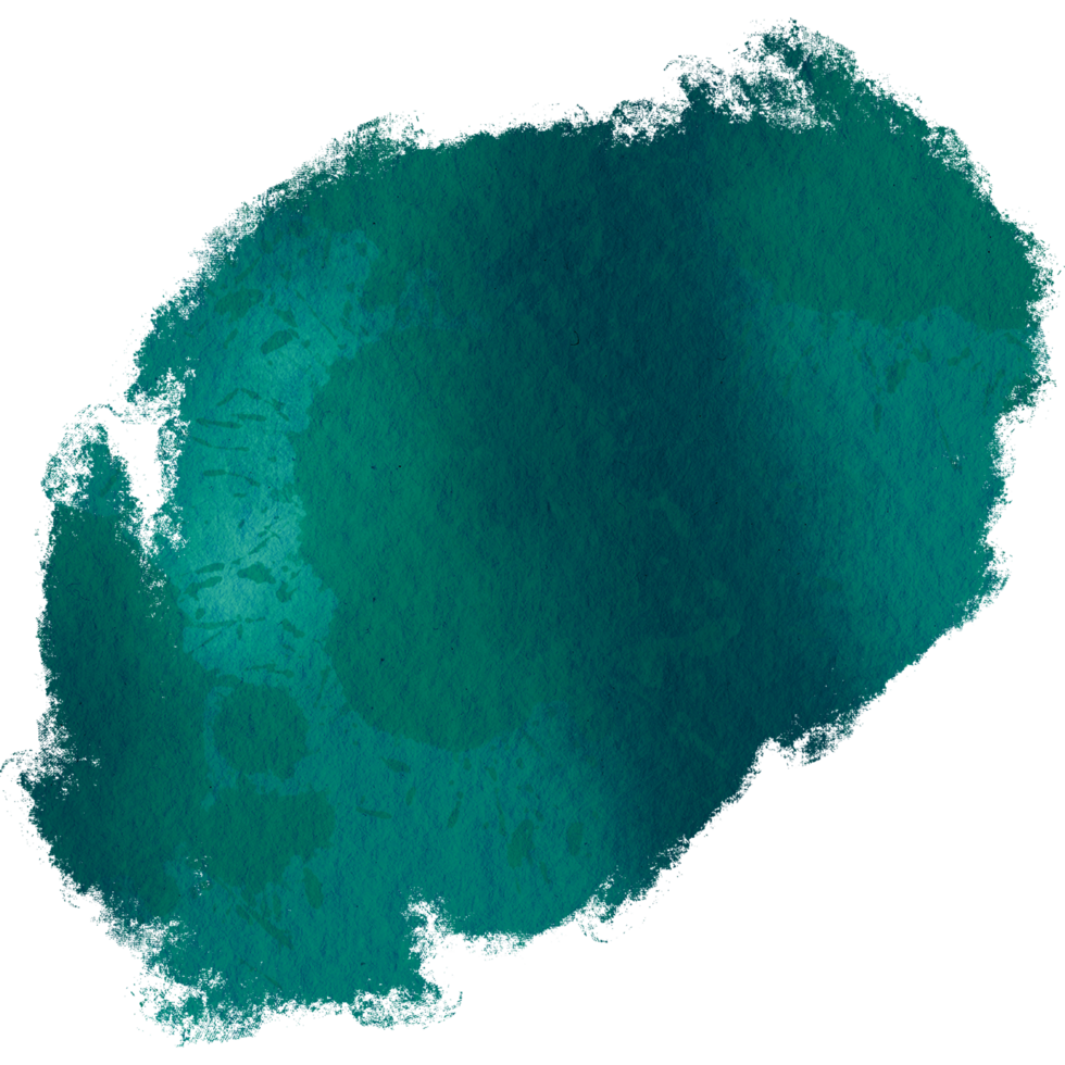 A rugged Cyan brush stroke with soft blending and rough textures png