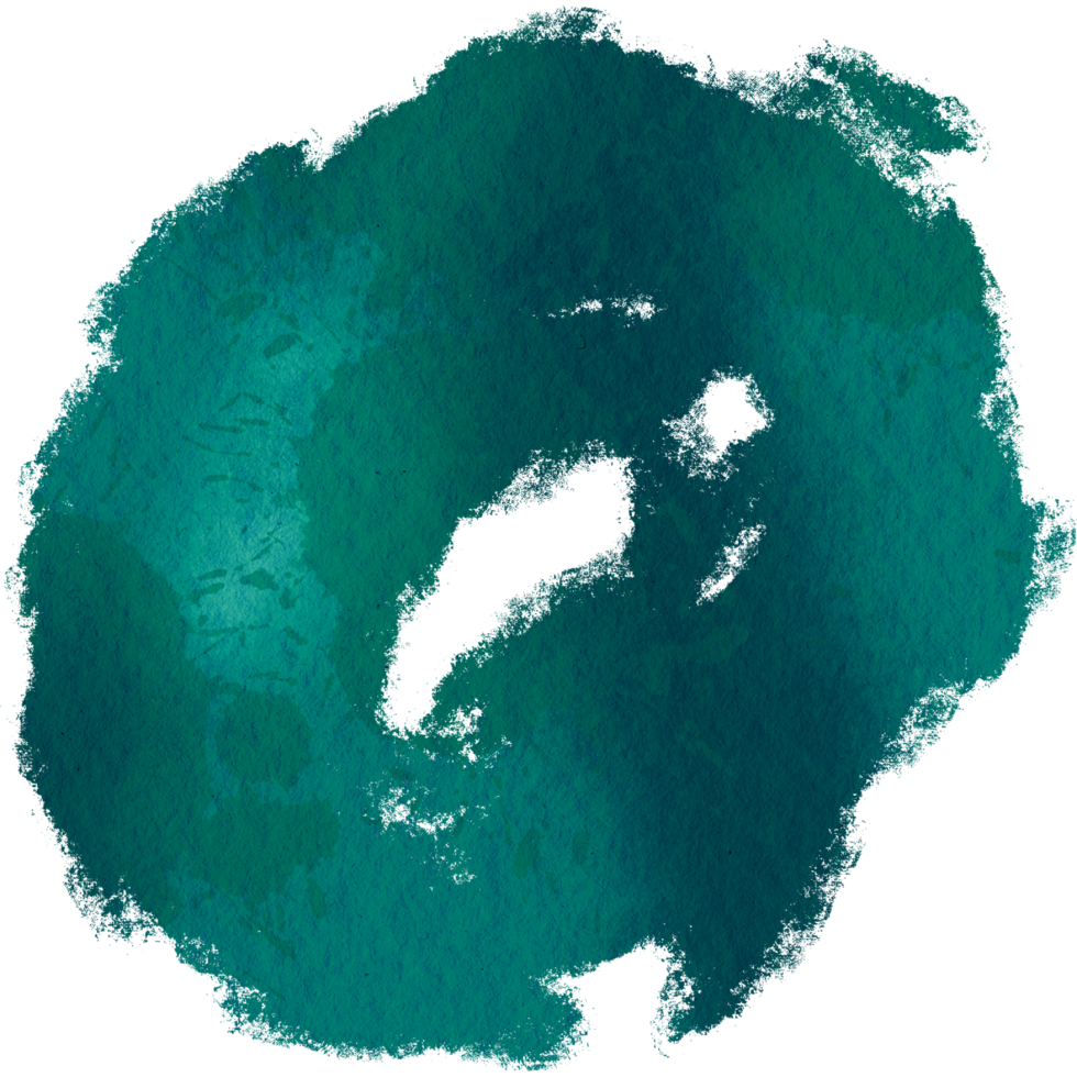 Cyan brush stroke with rough grunge textures and soft blending png