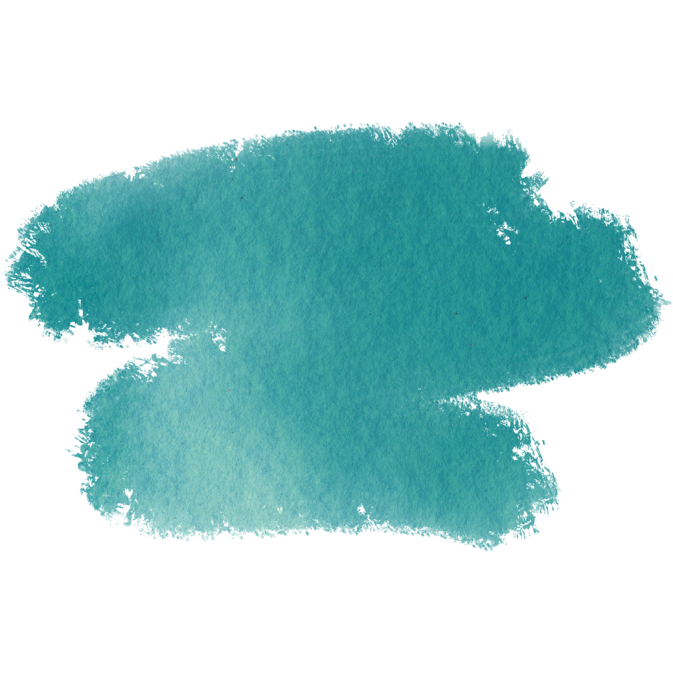 A stunning Cyan watercolor to brush stroke blending into textured grunge finishes png