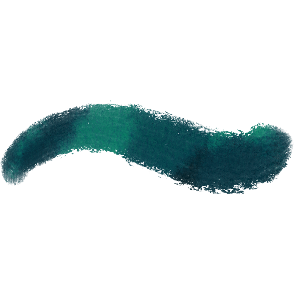 Gorgeous Cyan watercolor strokes blending into rough rugged grunge finishes png
