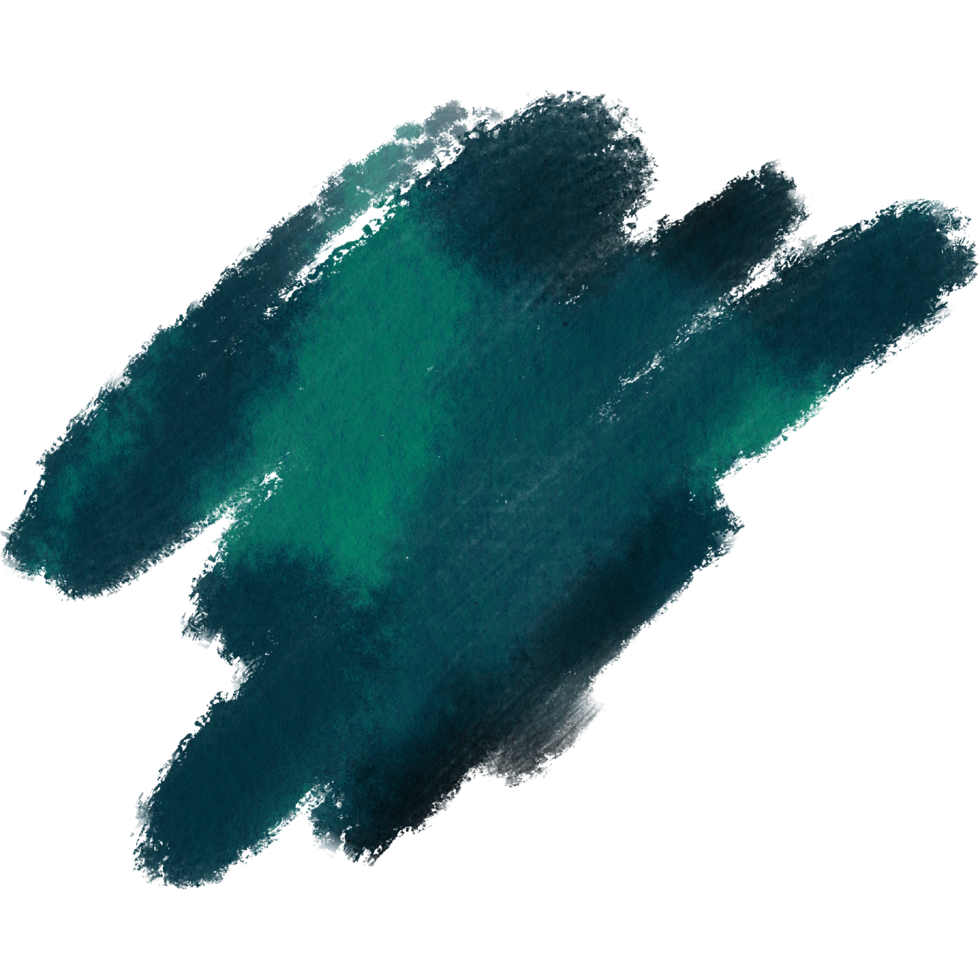 A stunning Cyan watercolor stroke fading into bold textured grunge finishes png