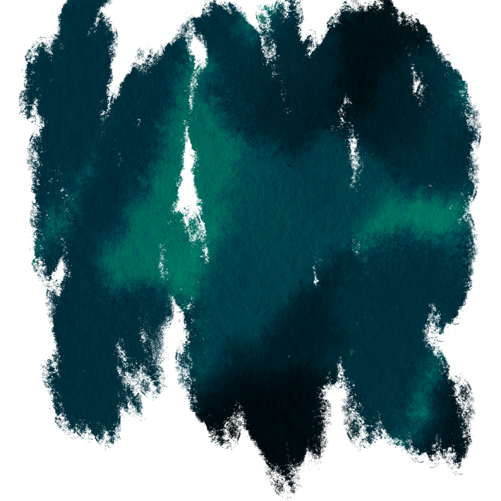Beautiful Cyan watercolor brush strokes blending into rugged bold grunge finishes png