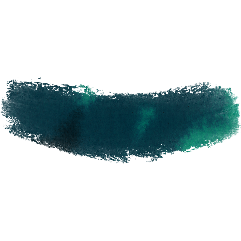 A rough stroke blending Cyan watercolor with hand drawn textures png