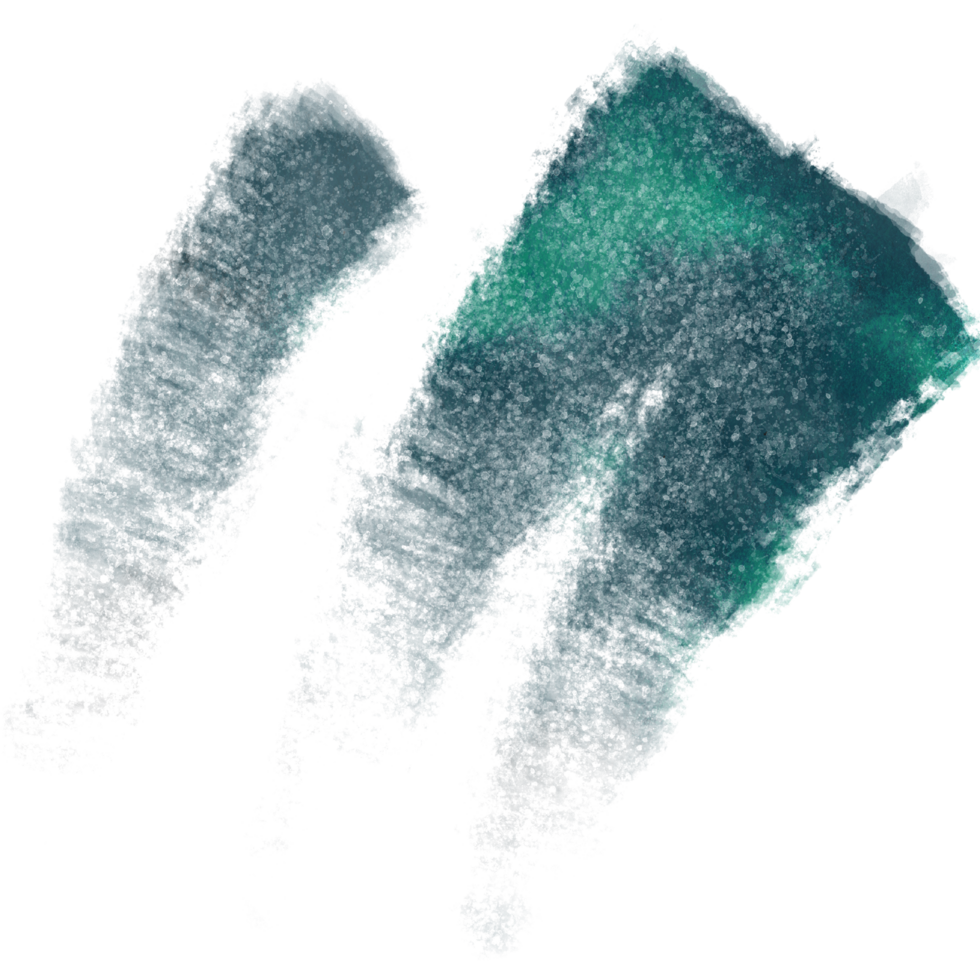 Rough Cyan watercolor stroke with hand sketched grunge textures png