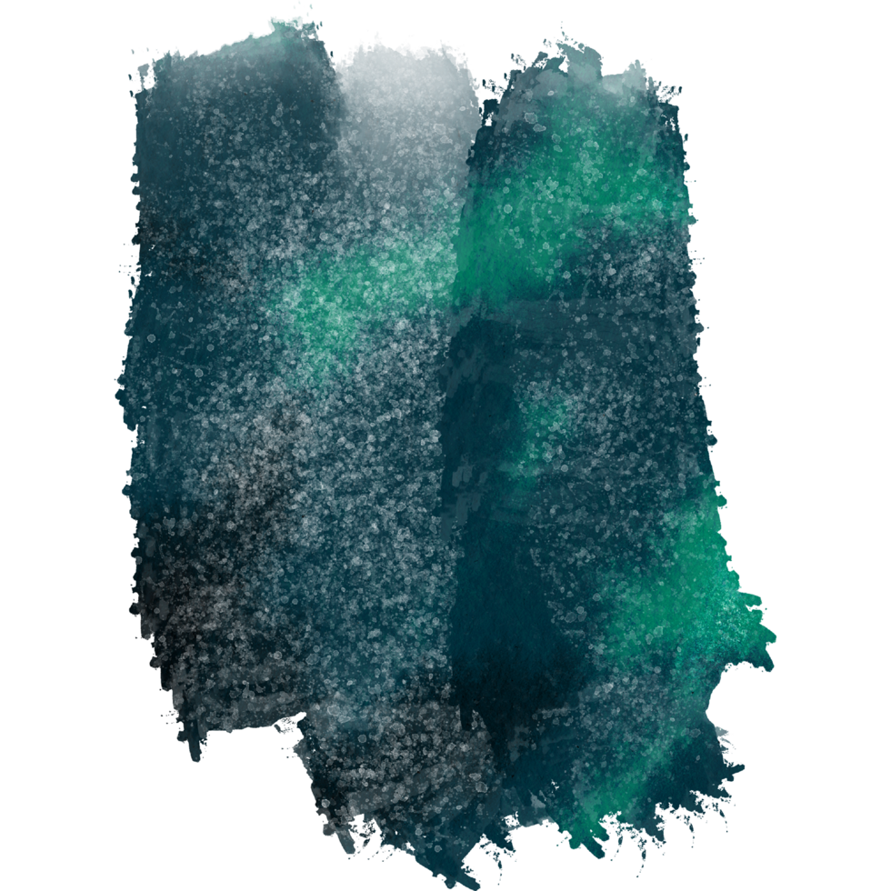 Roughly textured Cyan watercolor stroke with a hand sketched look png