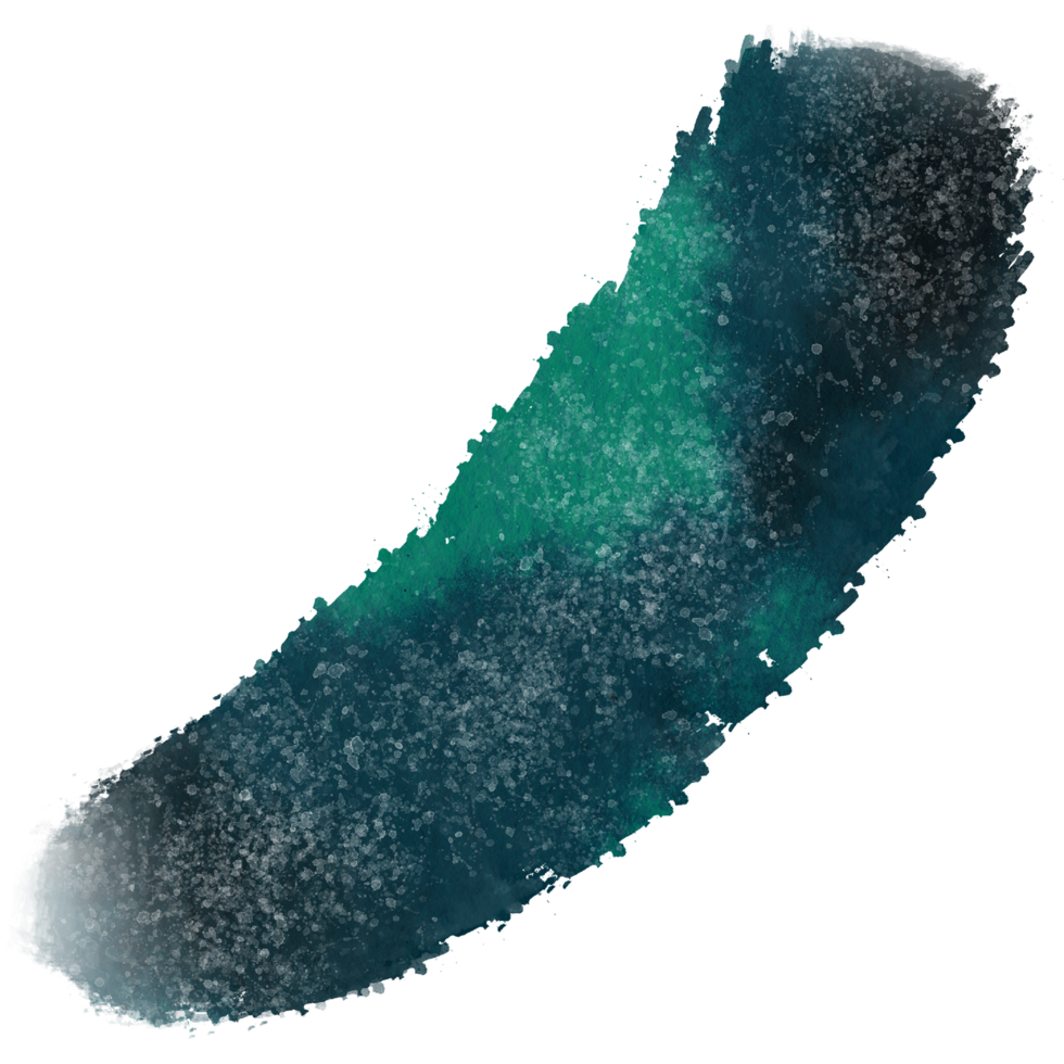 A distressed Cyan stroke with gritty textures and a smooth watercolor effect png