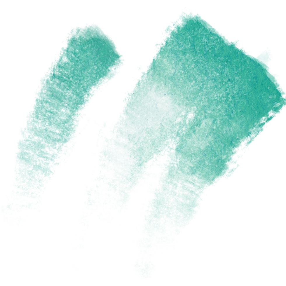 A rugged Cyan stroke blending gritty grunge textures with a soft watercolor fade png