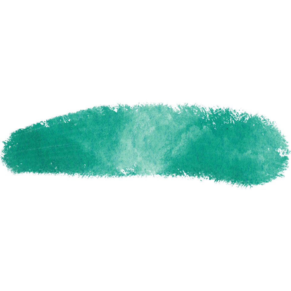 Cyan stroke blending grunge textures with a soft watercolor fade png