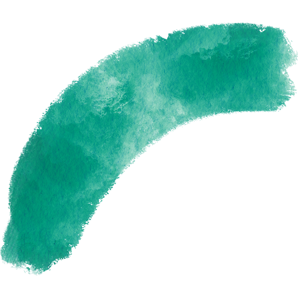 A rugged Cyan stroke with grunge details and fluid watercolor transitions png