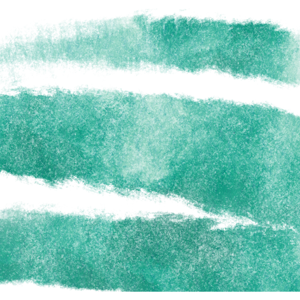Cyan stroke with rugged textures that transition into soft flowing watercolor blending png