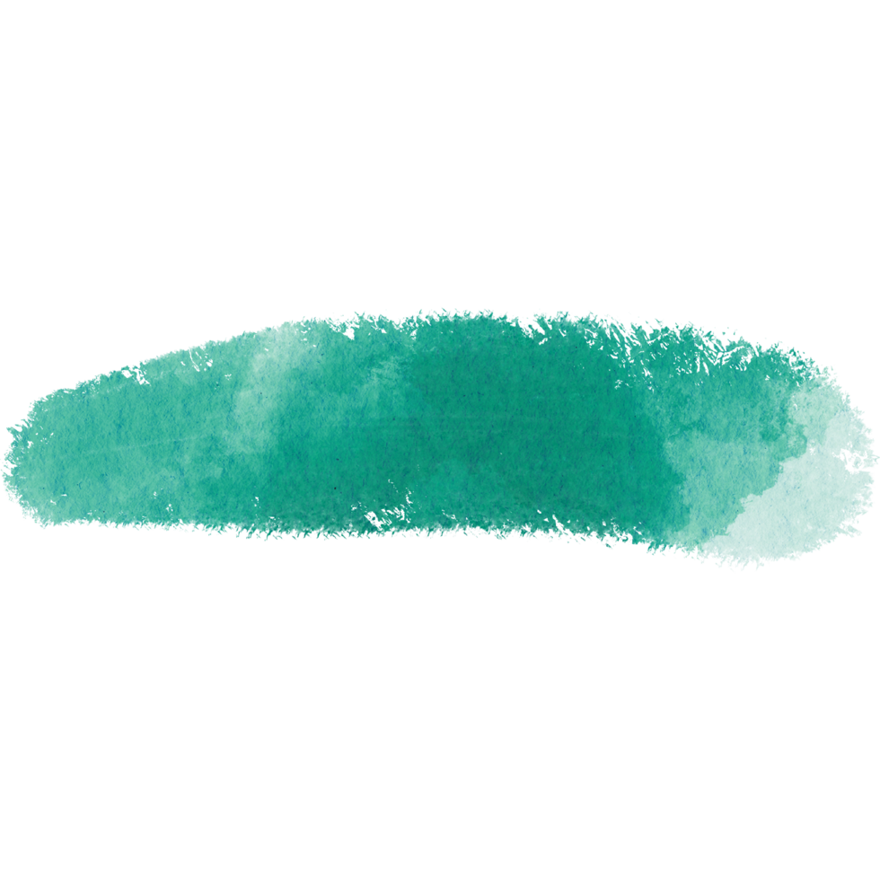 A rugged Cyan stroke merging distressed textures with fluid watercolor transitions png