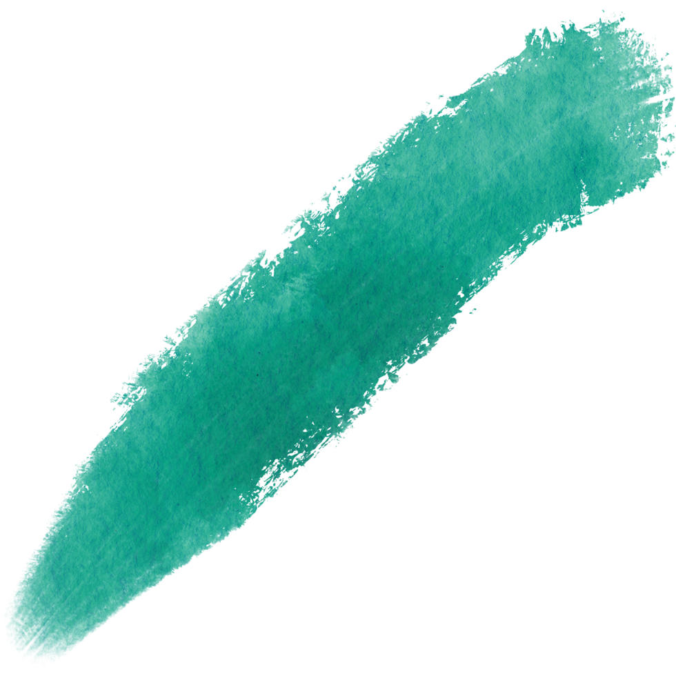 A textured Cyan brush stroke blending rugged grunge details with smooth watercolor fades png