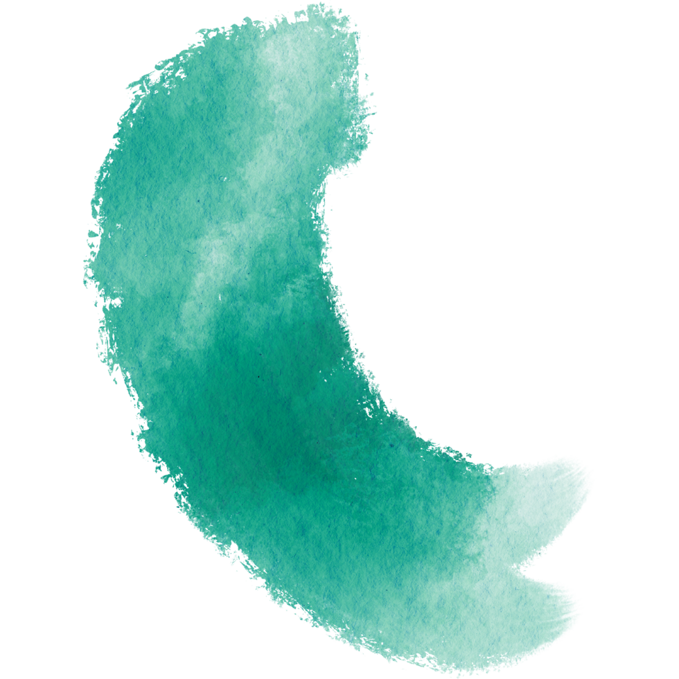 A rough edged Cyan stroke blending grunge elements with fluid watercolor effects png