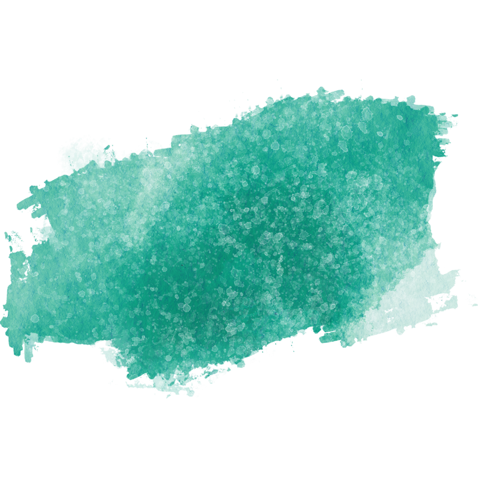 A textured Cyan brush stroke blending rough grunge textures with soft watercolor blending png