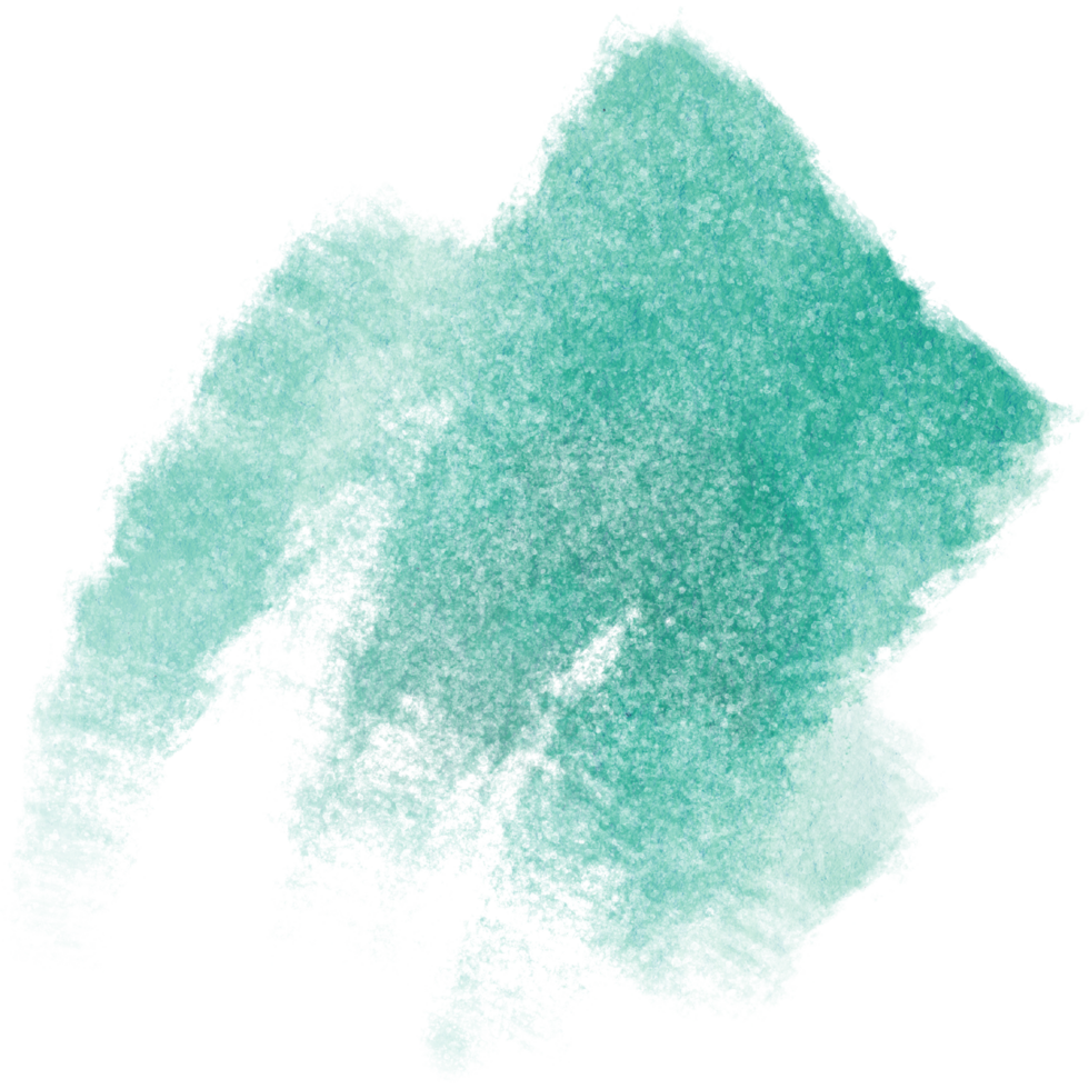 A rough Cyan stroke merging grunge textures into smooth watercolor effects png