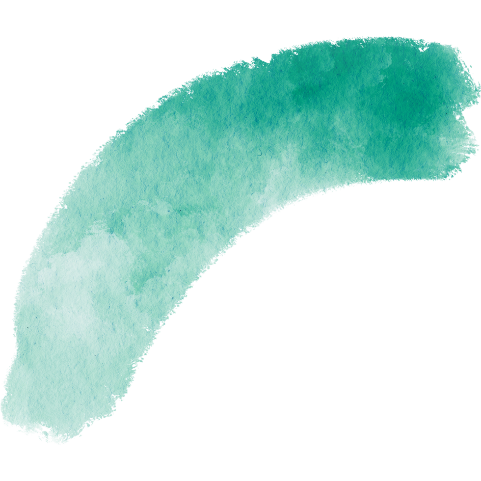 A bold Cyan stroke merging rugged grunge textures with soft watercolor washes png