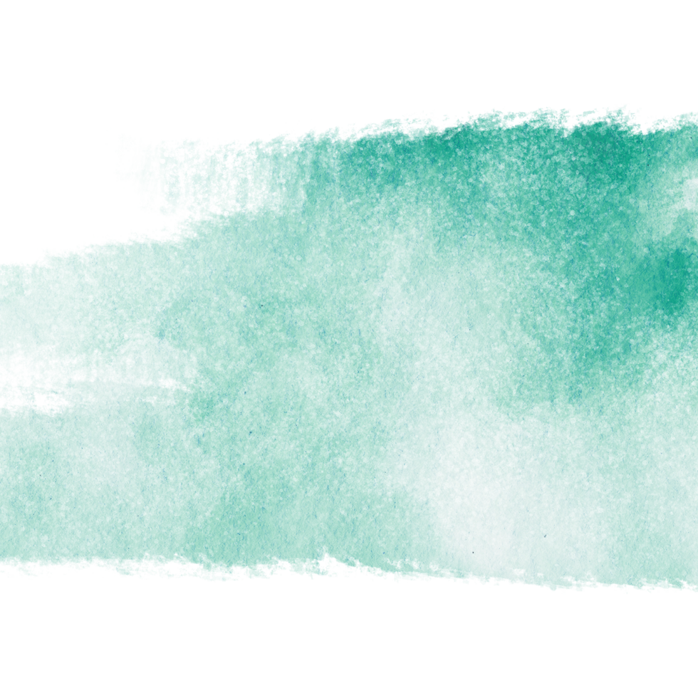 A rough edged Cyan stroke merging grunge details with soft watercolor gradients png