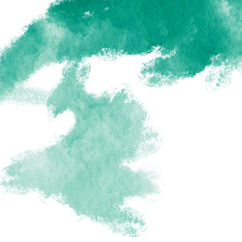 A rugged Cyan stroke blending gritty textures with soft watercolor gradients png