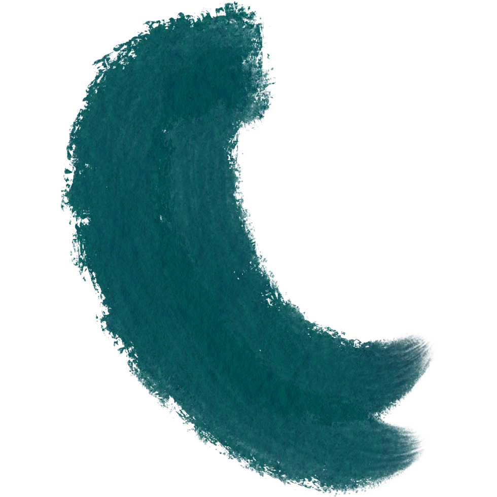 A rough edged Cyan stroke blending rugged textures with smooth watercolor effects png