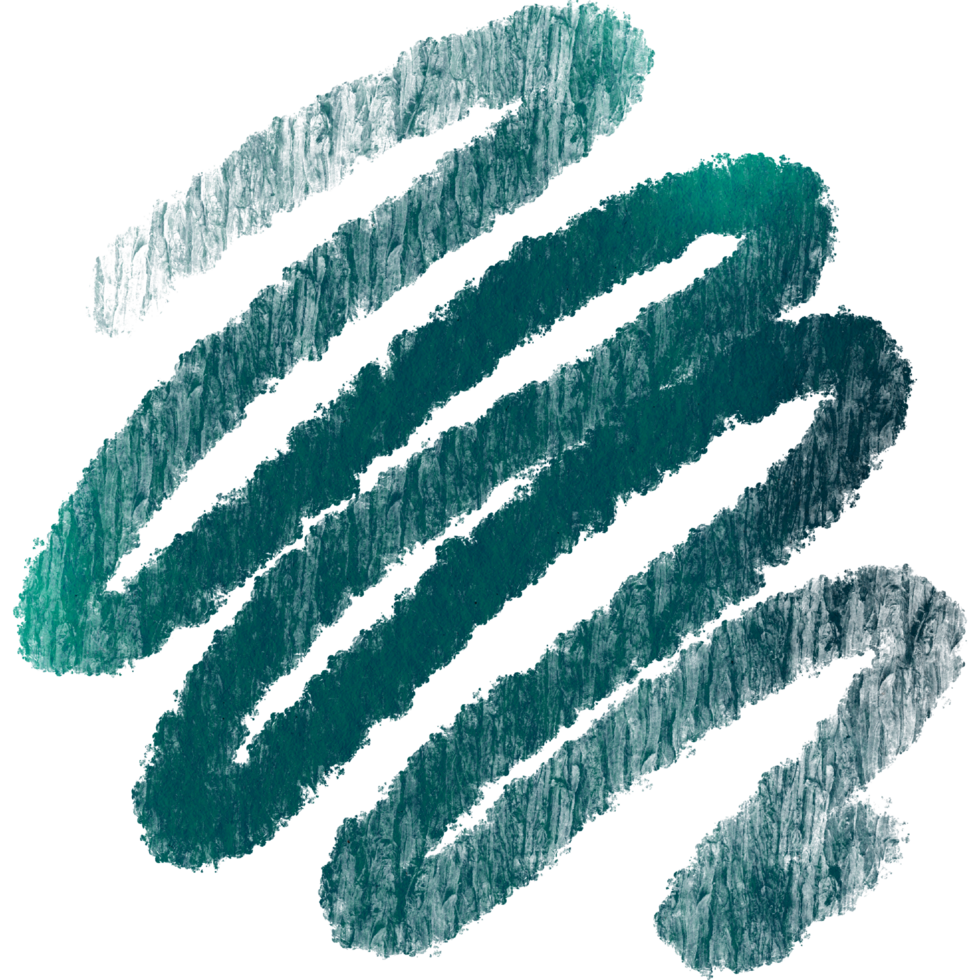 A faded Cyan stroke blending rough textures with soft watercolor effects png