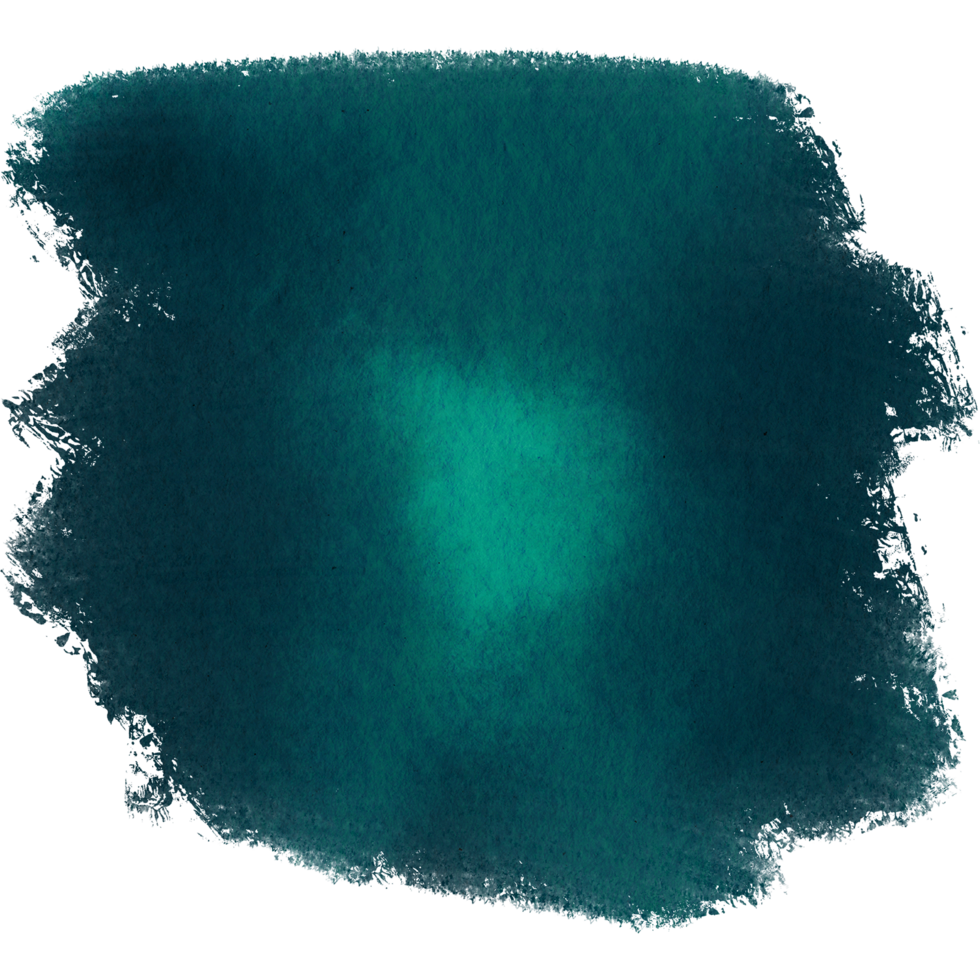 A textured Cyan stroke blending rugged grunge elements with smooth watercolor fades png