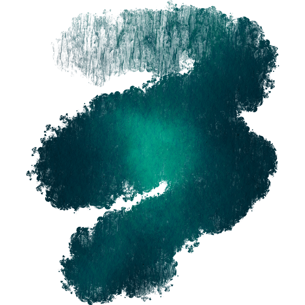 un' grassetto ciano ictus mescolanza afflitto textures con morbido acquerello toni png