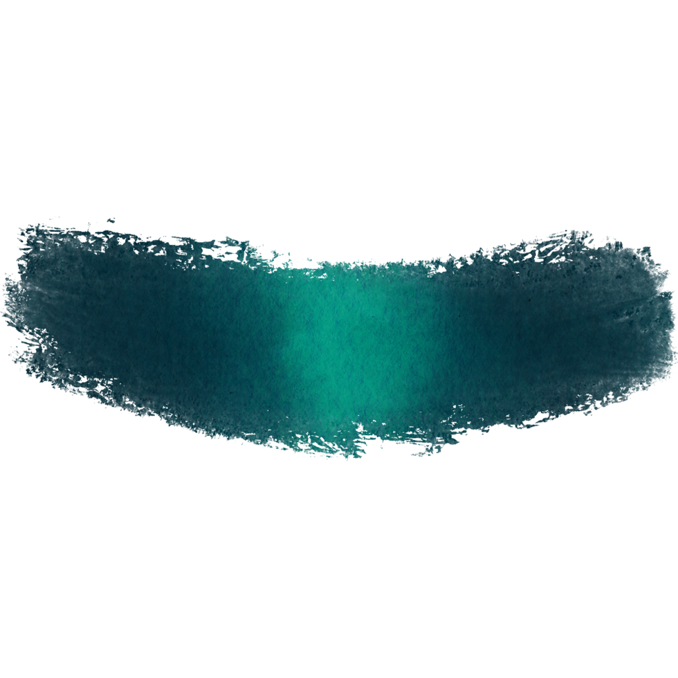 Cyan stroke blending distressed grunge details with soft watercolor effects png
