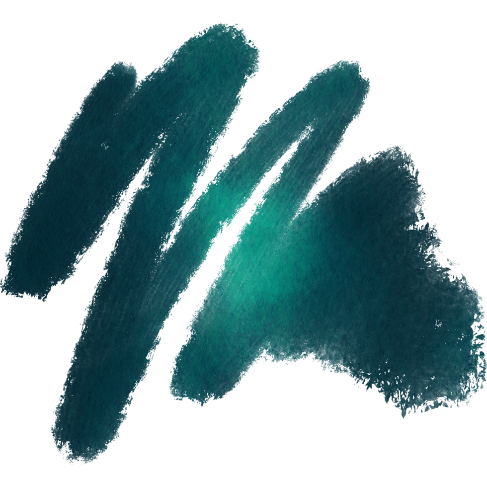 Cyan stroke blending gritty textures with fluid watercolor gradients png