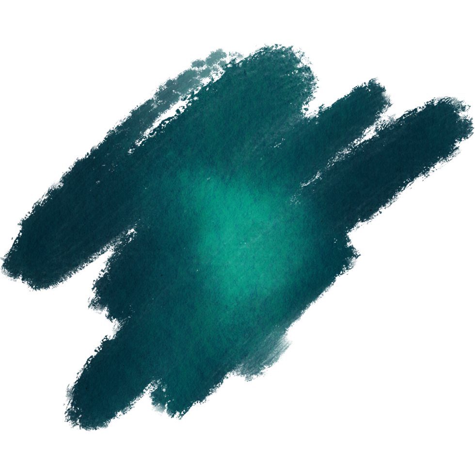 A rough edged Cyan stroke blending rugged elements with smooth watercolor transitions png