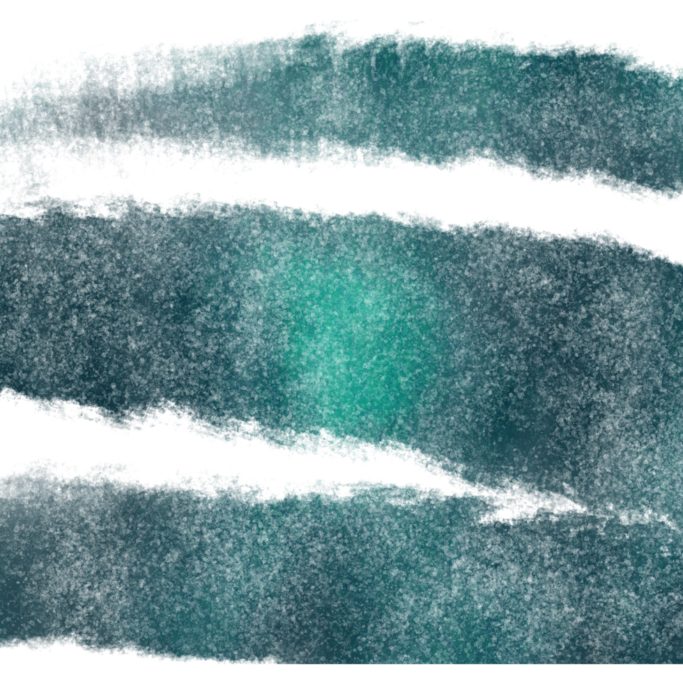 Cyan stroke blending gritty grunge elements with fluid watercolor effects png
