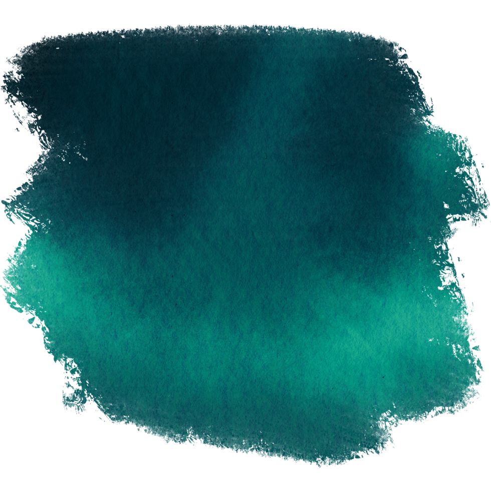 A Cyan stroke combining rough textures with delicate watercolor gradients png