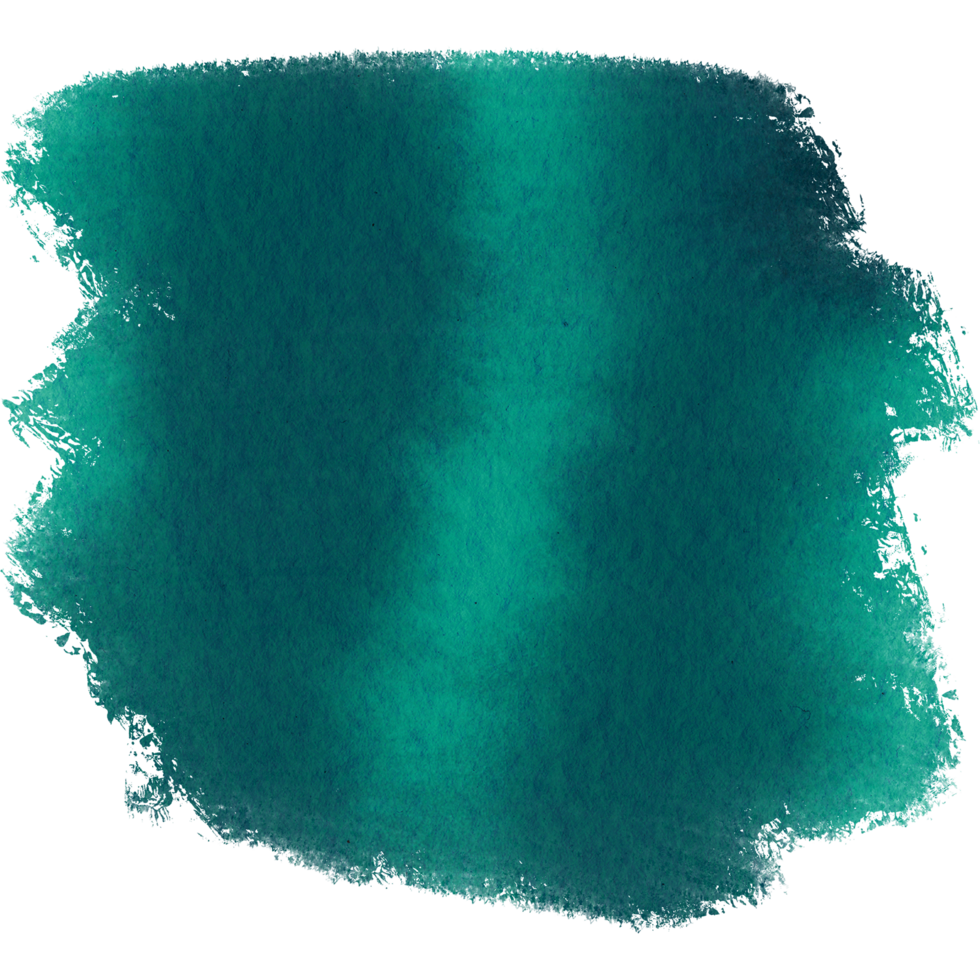 A textured Cyan stroke combining rugged grunge textures and delicate watercolor washes png