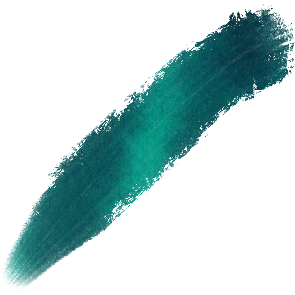 A rough Cyan brushstroke combining grunge textures with gentle watercolor washes png